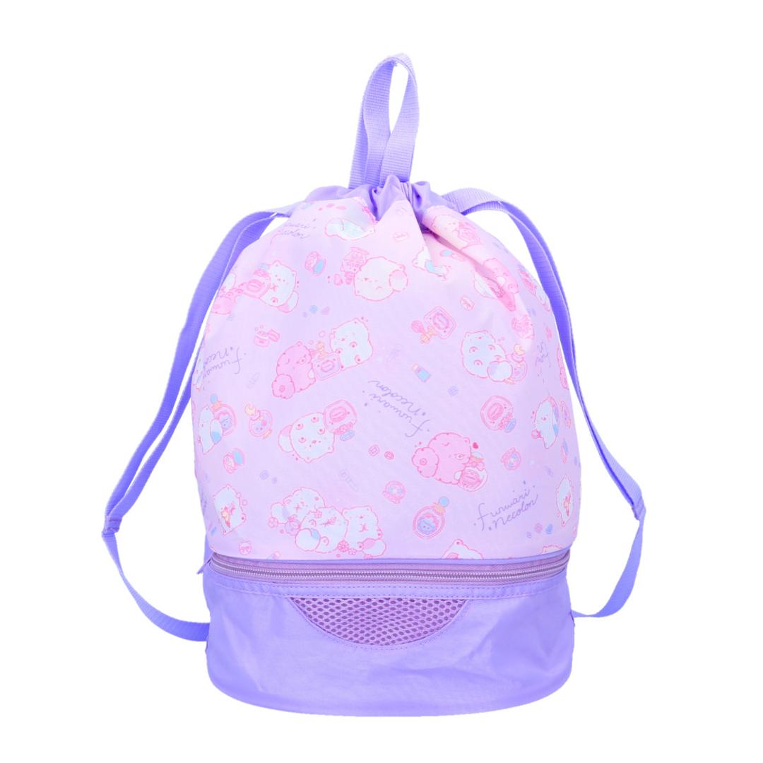 高波クリエイト プールバッグ 2WAY ボンサック型 通販 ビーチバッグ ナップサック プールバック ビーチバック リュックサック スイムバッグ リュック ボンサック キャラクター 女の子 男の子 キッズ 子供 子ども こども かわいい 可愛い ビーチ プール ふんわりねころん ・