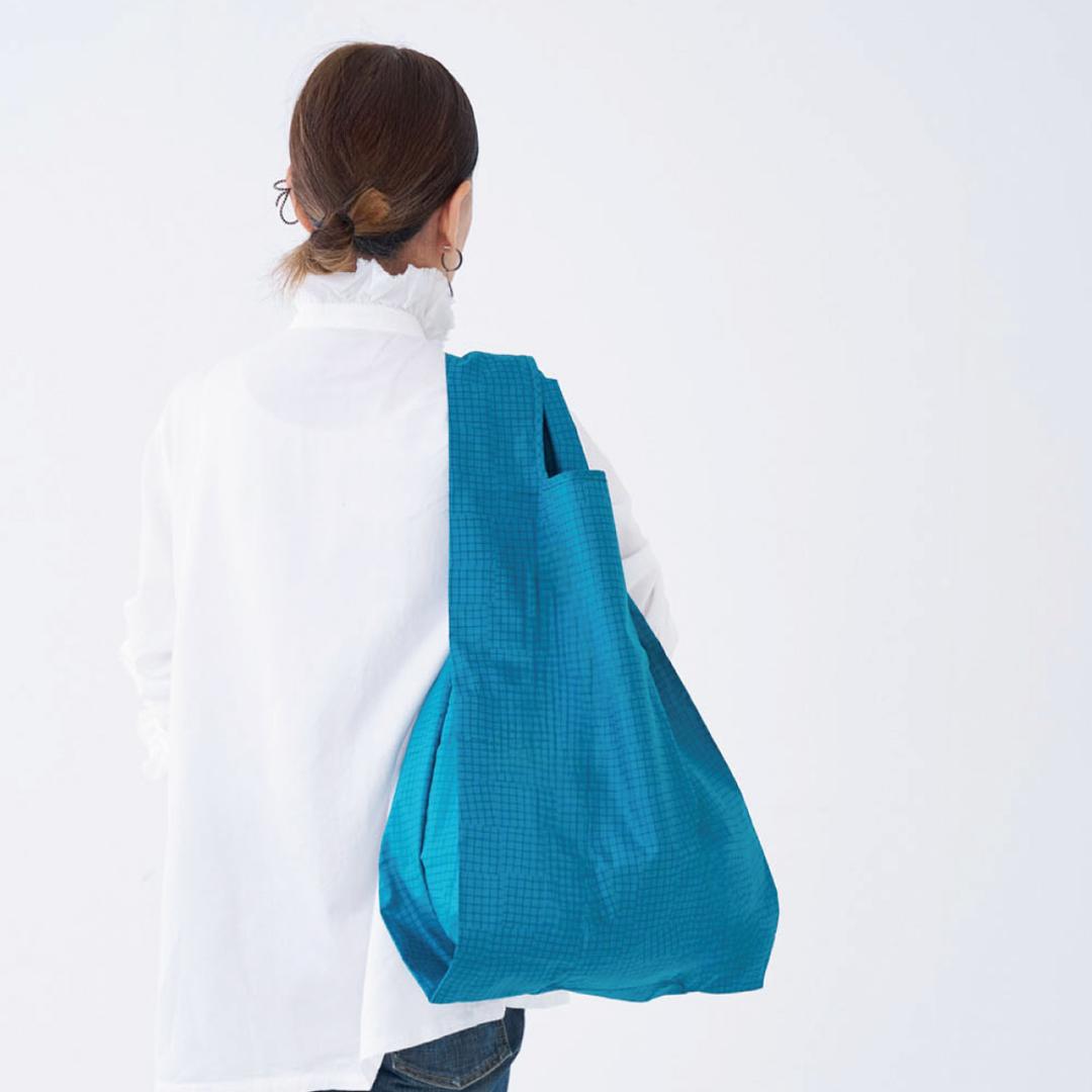 エコバッグ 折りたたみ コンパクト 通販 エコバック 392 plus m ビッグ 大容量 ショッピングバッグ お買い物バッグ お買い物バック おりたたみ 折り畳み サブバッグ サブバック おしゃれ 軽量 軽い 撥水 はっ水 メンズ レディース 丈夫 check.green ・