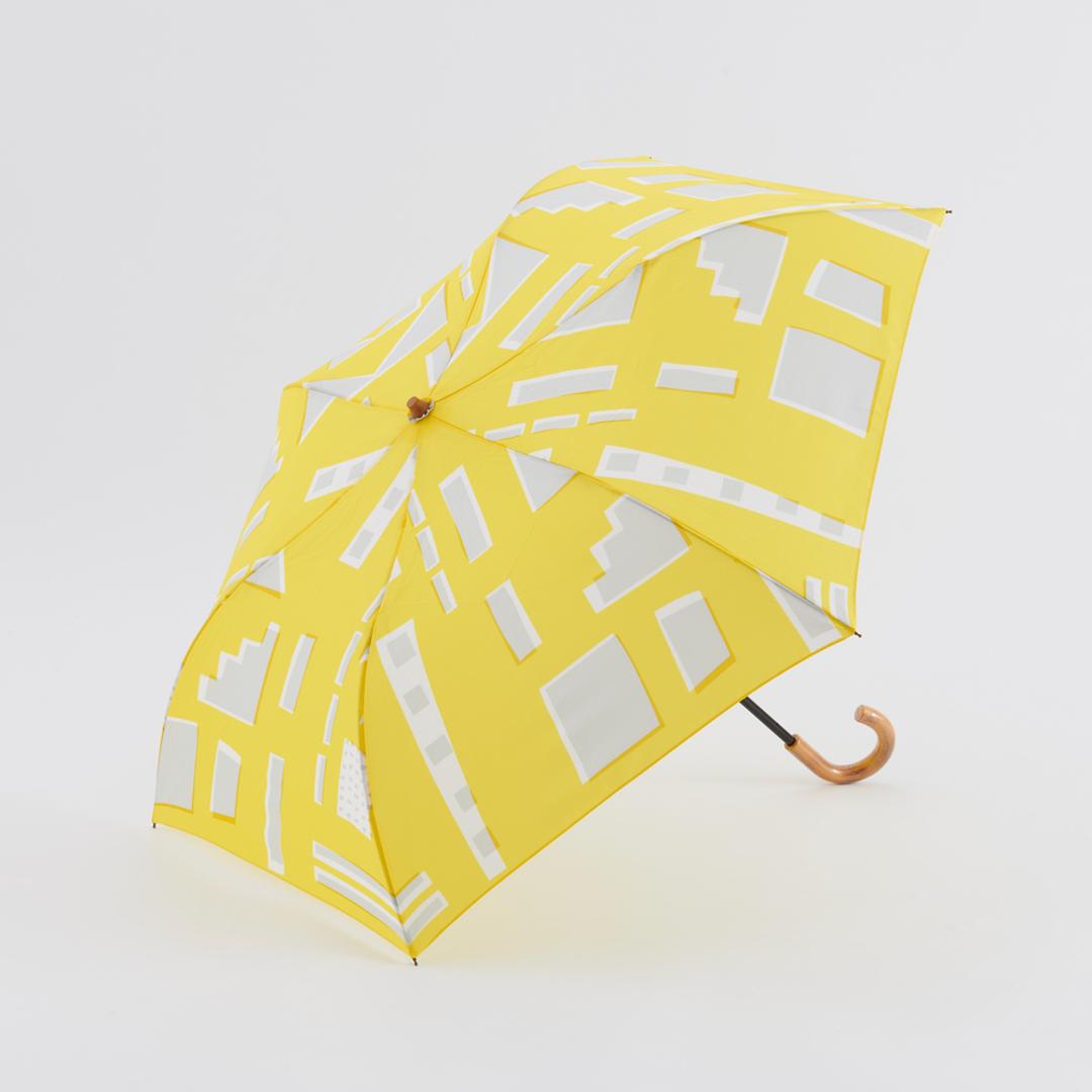 392 plusm 傘 通販 折りたたみ傘 折り畳み傘 雨傘 かさ カサ レディース たたみやすい 手開き 50cm グラスファイバー骨 梅雨 巾着付き 大人女子 テキスタイル おしゃれ 可愛い オシャレ かわいい シンプル 雨具 レイングッズ レディース雨傘 フィーリングイエロー ・