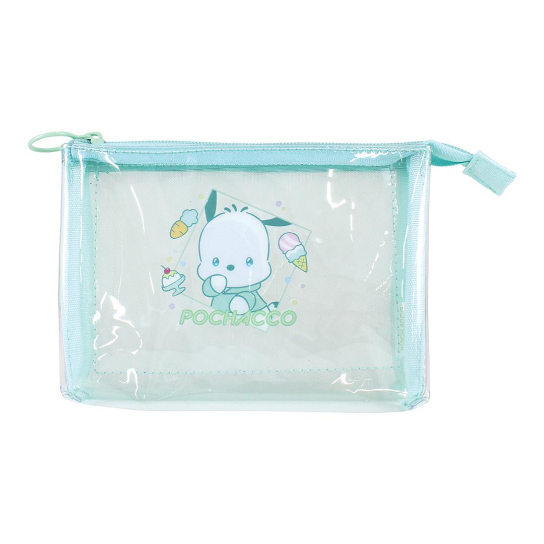 クリアポーチ 通販 メッシュポーチ 小物入れ 小物収納 コスメ収納 メイクポーチ 化粧ポーチ 持ち運び 可愛いポーチ おしゃれ オシャレ コンパクト スリム シンプル かわいい 可愛い 女性 中学生 高校生 大学生 透明ポーチ ギフト キャラクター 甘えんぼナミダ/ポチャッコ ・