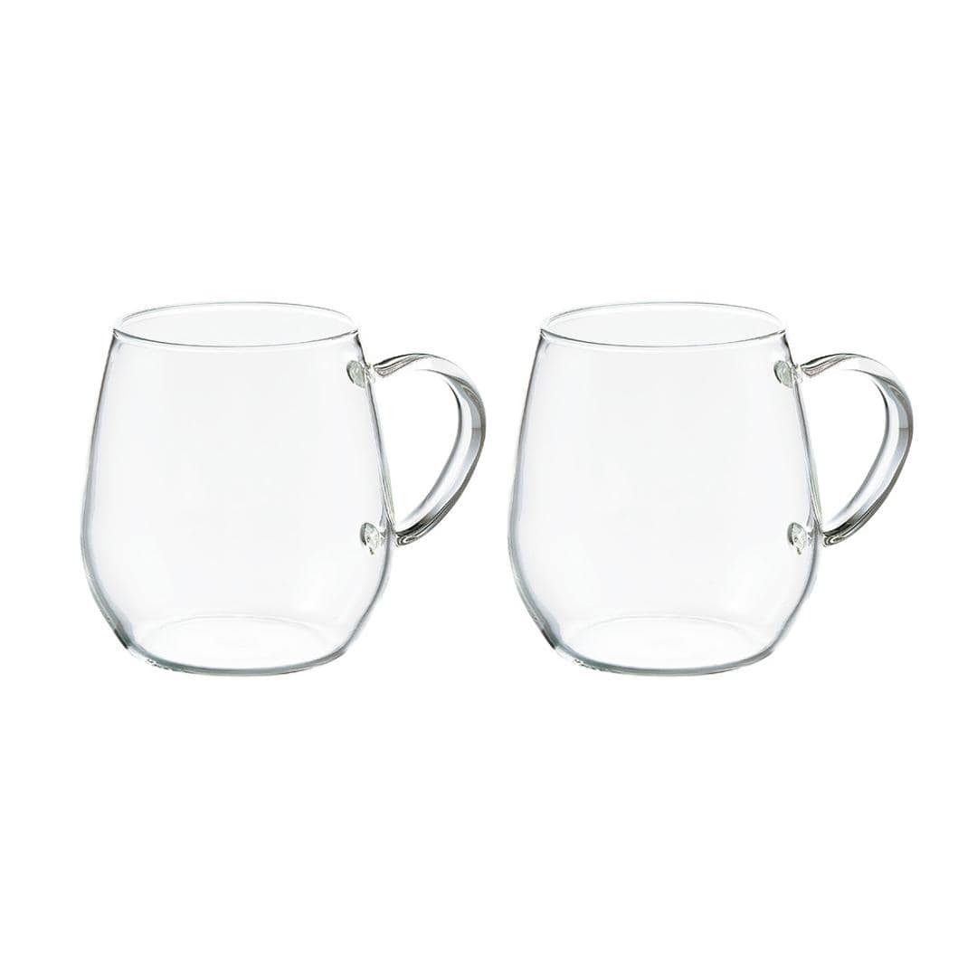 耐熱ガラス マグカップ ハリオ 2個セット 通販 HARIO 3RDM-1824 耐熱マグカップ 耐熱 ガラス ガラス製 マグ カップ 透明 おしゃれ ラウンドマグ 電子レンジ対応 食洗機対応 カフェグッズ 新生活 ギフト コーヒー用品 お茶用品 キッチン用品 クリア ・
