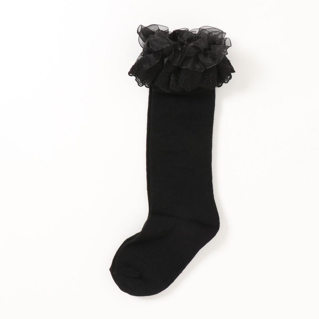 Rora 靴下 キッズ 女の子 ハイソックス 通販 長靴下 10002986 ソックス ブリーズハイソックス フォーマル 入園式 卒園式 入学式 卒業式 おしゃれ かわいい オシャレ 可愛い レッグウェア ファッション小物 子ども服 子供服 キッズファッション ブラック 14-16cm