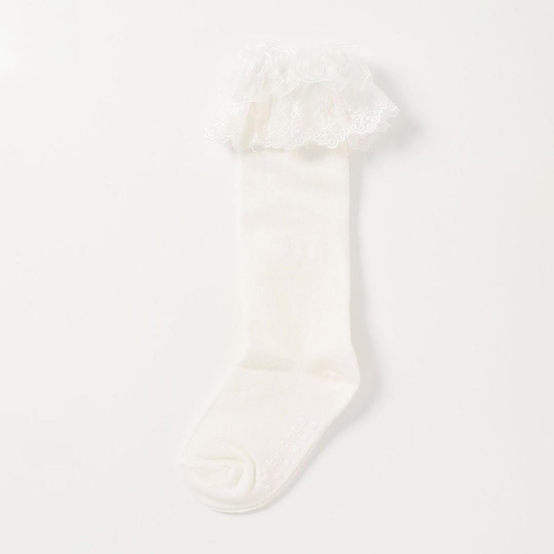 Rora 靴下 キッズ 女の子 ハイソックス 通販 長靴下 10002986 ソックス ブリーズハイソックス フォーマル 入園式 卒園式 入学式 卒業式 おしゃれ かわいい オシャレ 可愛い レッグウェア ファッション小物 子ども服 子供服 キッズファッション ホワイト 14-16cm