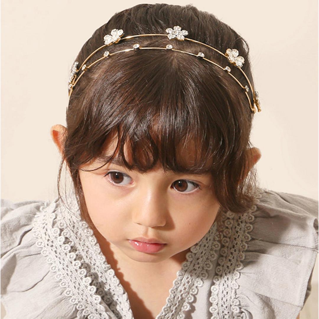 RORA カチューシャ 細め 通販 ローラ アメリア ヘッドドレス ヘアアクセサリー 髪飾り キッズ 子供 子ども こども 女の子 女子 花 お花 キラキラ フォーマル おしゃれ かわいい 入園式 卒園式 入学式 卒業式 発表会 結婚式 キッズファッション ゴールド ・