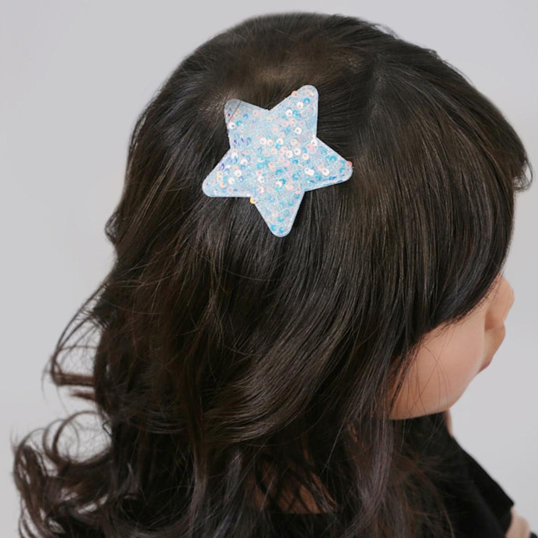 RORA パッチン留め 通販 ローラ ミリー パッチンピン パッチンどめ 大きい 大きめ ヘアアクセサリー 髪飾り 髪留め キッズ 子供 子ども こども 女の子 女子 星型 かわいい おしゃれ 入園式 卒園式 入学式 卒業式 発表会 結婚式 キッズファッション ブルー ・