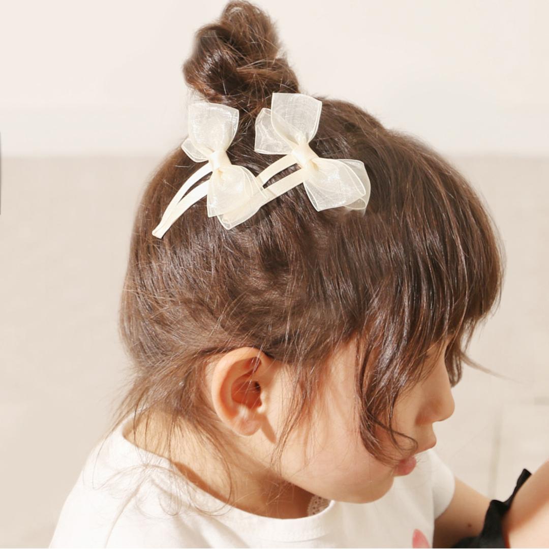 RORA パッチン留め 通販 ローラ ホリー パッチンピン パッチンどめ 大きい 大きめ ヘアアクセサリー 髪飾り 髪留め キッズ 子供 子ども こども 女の子 女子 リボン かわいい おしゃれ 入園式 卒園式 入学式 卒業式 発表会 結婚式 キッズファッション アイボリー ・