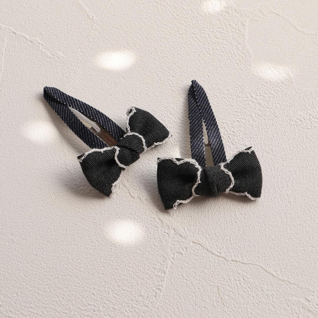 RORA ヘアクリップ 通販 ローラ ジャスミン パッチンピン パッチンどめ パッチン留め ヘアアクセサリー 髪飾り キッズ 子供 子ども こども リボン カジュアル かわいい おしゃれ 女の子 女子 入園式 卒園式 入学式 卒業式 キッズファッション ブラック ・