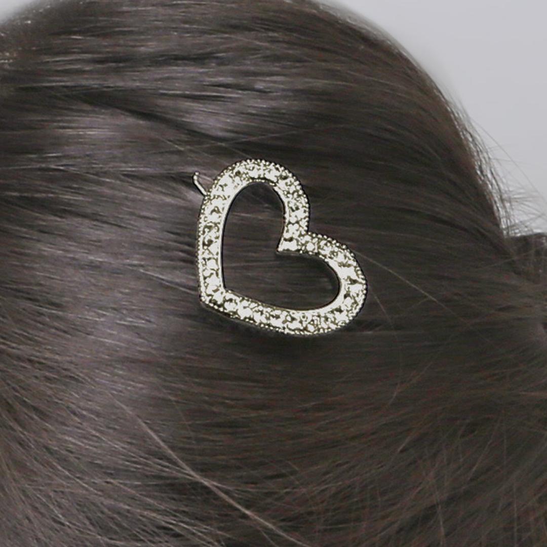 RORA ヘアクリップ 通販 ローラ サマー ヘアークリップ ヘアピン ヘアアクセサリー 髪飾り キッズ 子供 子ども こども ハート ミニ 小さめ カジュアル かわいい おしゃれ 女の子 女子 入園式 卒園式 入学式 卒業式 発表会 結婚式 キッズファッション チャコールグレー ・