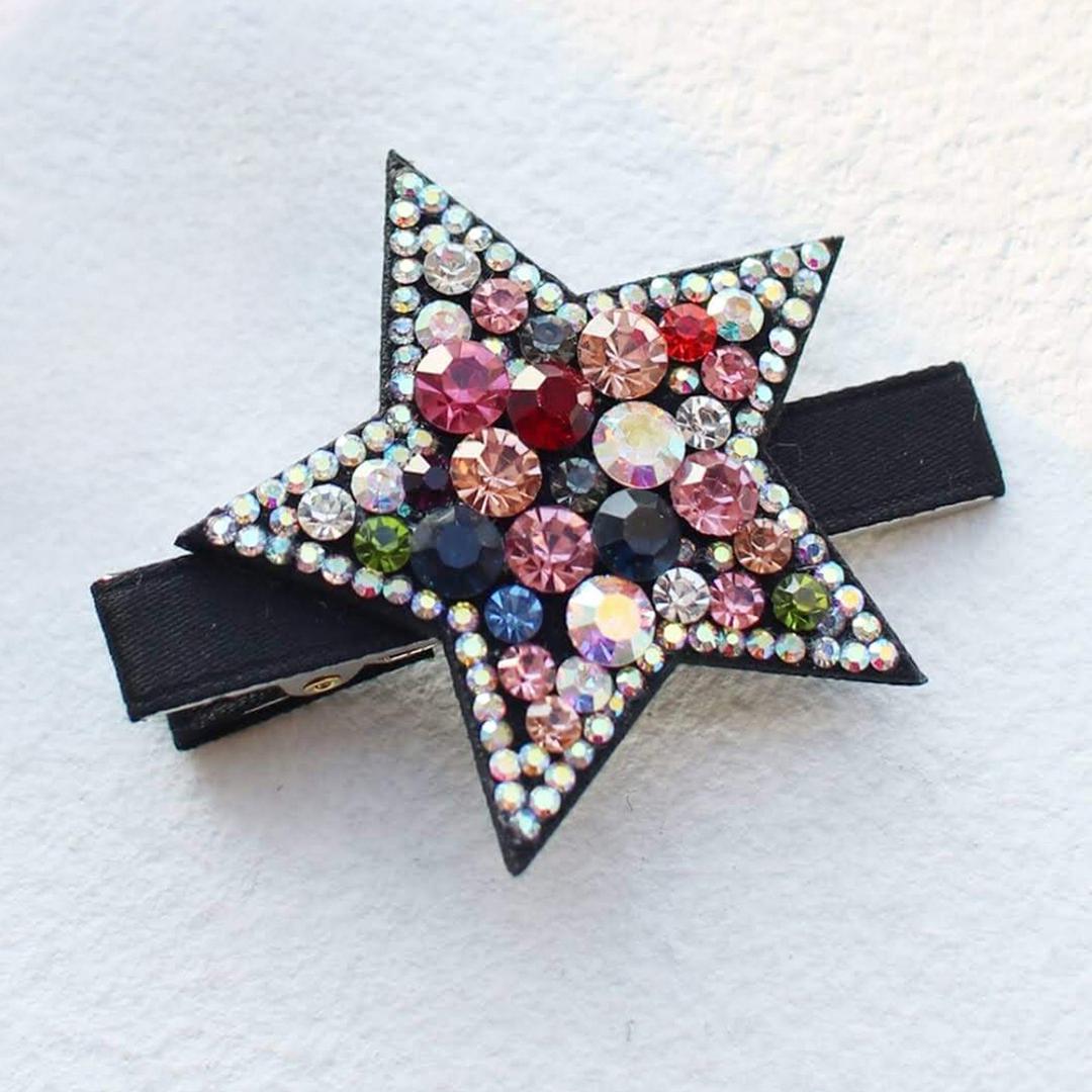 Rora ヘアクリップ キッズ 通販 ヘア クリップ 48472102 プラハジルコニアスターヘアクリップ 星 キラキラ 子供 女の子 卒園式 入学式 結婚式 発表会 かわいい オシャレ 可愛い ヘアアレンジ ヘアーアクセサリー ヘアアクセサリー キッズファッション マルチカラー フリー