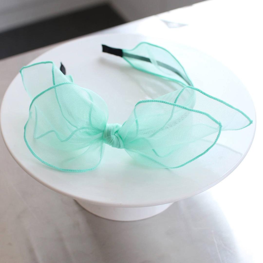 カチューシャ キッズ リボン 大きめ 通販 リボンカチューシャ 髪飾り 女の子 子供 子ども こども ピアノ発表会 かわいい プリンセス カジュアル ダンス 夏 シンプル パステル ヘアアレンジ ヘアーアクセサリー ヘアアクセサリー キッズファッション ミント フリー