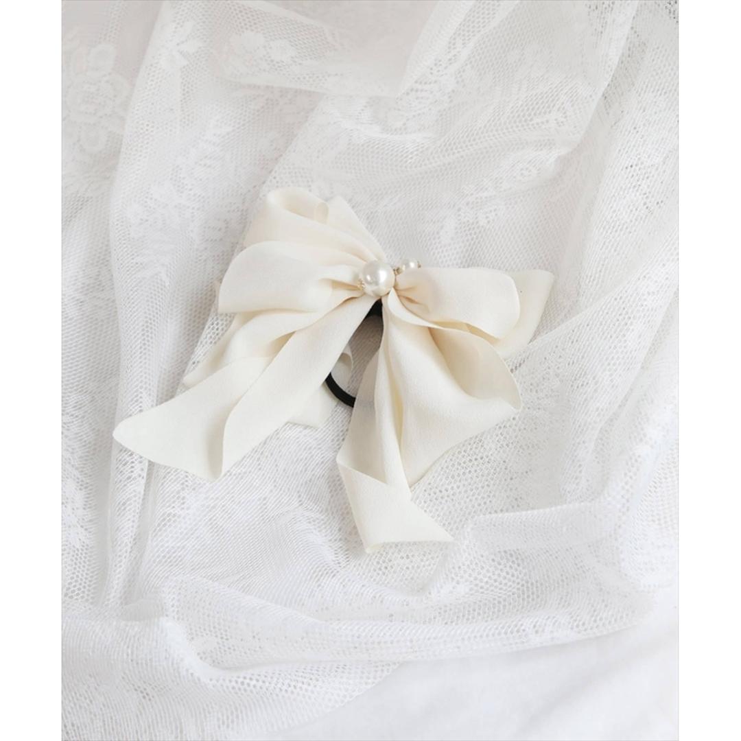 リボン 大きめ ヘアゴム キッズ 通販 ヘア ゴム 髪飾り 子供 子ども 子供用 女の子 卒園式 入学式 卒業式 結婚式 おしゃれ かわいい ピアノ発表会 パール キラキラ フォーマル ヘアアレンジ ヘアーアクセサリー ヘアアクセサリー キッズファッション クリーム フリー