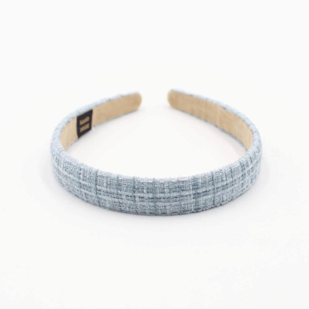 Rora カチューシャ 通販 ツイード 58532202 髪飾り ヘッドドレス 子供 女の子 フォーマル 可愛い おしゃれ 発表会 入園式 卒園式 入学式 子ども用アクセサリー ヘアアレンジ ヘアーアクセサリー ヘアアクセサリー キッズファッション ブルー フリー