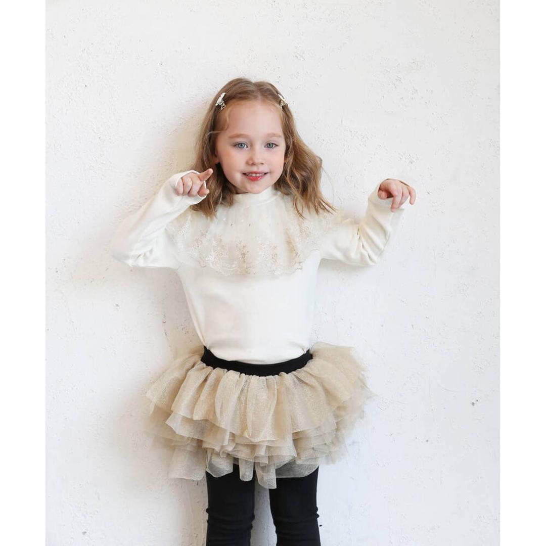 Rora スカート キッズ 女の子 通販 スカートパンツ 64042302 スカッツ レギンス付きスカート チュチュスカート チュールスカート キラキラ ふんわり パーティー イベント かわいい オシャレ 可愛い おしゃれ ボトムス 子ども服 子供服 キッズファッション シャンパンゴールド 100cm