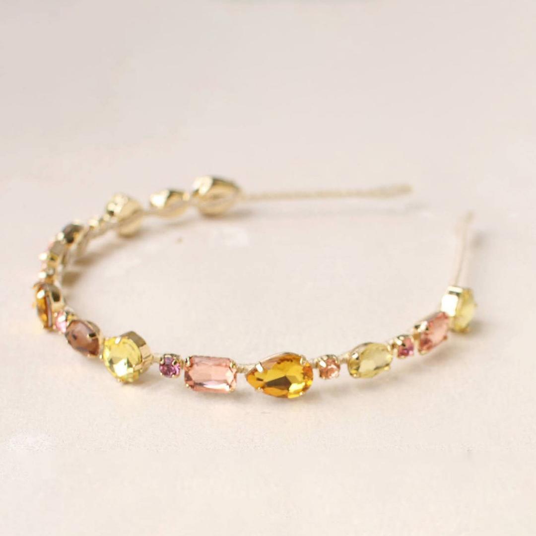 Rora カチューシャ 通販 キラキラ ビジュー 68172302 髪飾り ヘッドドレス 子供 女の子 フォーマル 可愛い おしゃれ 発表会 入園式 卒園式 入学式 子ども用アクセサリー ヘアアレンジ ヘアーアクセサリー ヘアアクセサリー キッズファッション ゴールド フリー