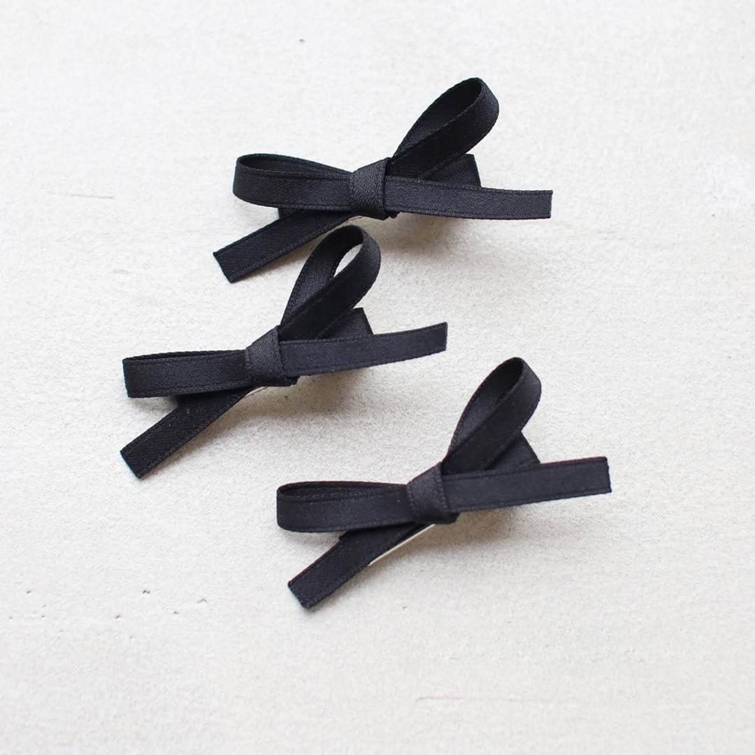 Rora ヘアクリップ キッズ 3個セット 通販 ヘア クリップ 68232302 ランランリボンヘアピン リボン 子供 女の子 大人っぽい 卒園式 入学式 結婚式 発表会 おしゃれ 可愛い オシャレ ヘアアレンジ ヘアーアクセサリー ヘアアクセサリー キッズファッション ブラック フリー