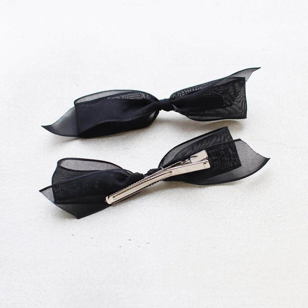 Rora ヘアクリップ キッズ 2個セット 通販 ヘア クリップ 68412302 モーニングリボンクリップ リボン 子供 女の子 大人っぽい 卒園式 入学式 結婚式 発表会 おしゃれ かわいい オシャレ 可愛い ヘアーアクセサリー ヘアアクセサリー キッズファッション ブラック フリー