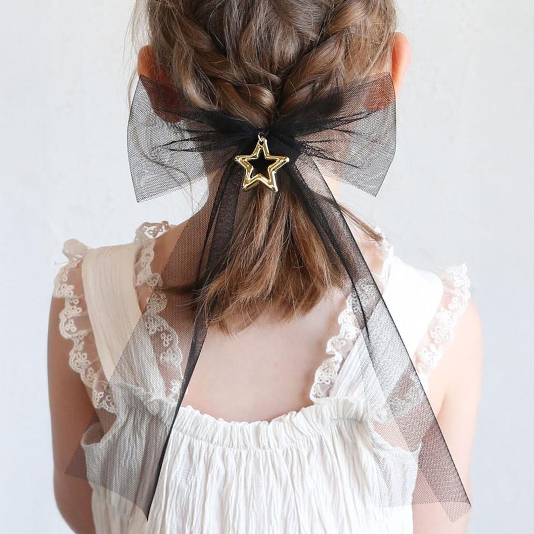 リボン 大きめ ヘアゴム キッズ 通販 ヘア ゴム 髪飾り 子供 子ども 子供用 女の子 卒園式 入学式 卒業式 ピアノ発表会 おしゃれ かわいい 結婚式 キラキラ 星 スター フォーマル ヘアアレンジ ヘアーアクセサリー ヘアアクセサリー キッズファッション ゴールド フリー