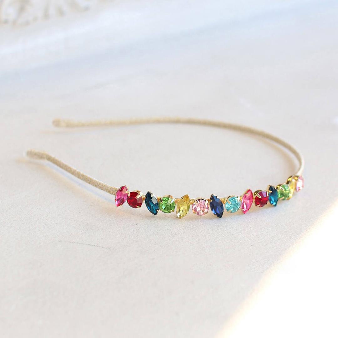 Rora カチューシャ 通販 ビジュー キラキラ 68672302 髪飾り ヘッドドレス 子供 女の子 フォーマル 可愛い おしゃれ 発表会 入園式 卒園式 入学式 子ども用アクセサリー ヘアアレンジ ヘアーアクセサリー ヘアアクセサリー キッズファッション カラフル フリー