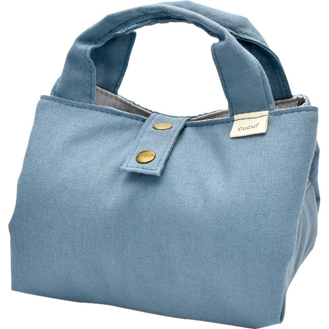 cucur ランチクロス ランチバッグ 通販 ランチクロスバッグ ランチバック お弁当袋 弁当袋 保冷ランチバッグ 保冷ランチバック トート 手提げ 簡易 保冷 保温 お弁当 コンパクト 便利 縛りやすい ボタンで調節 ナチュラル お弁当グッズ おしゃれ BLUE ・