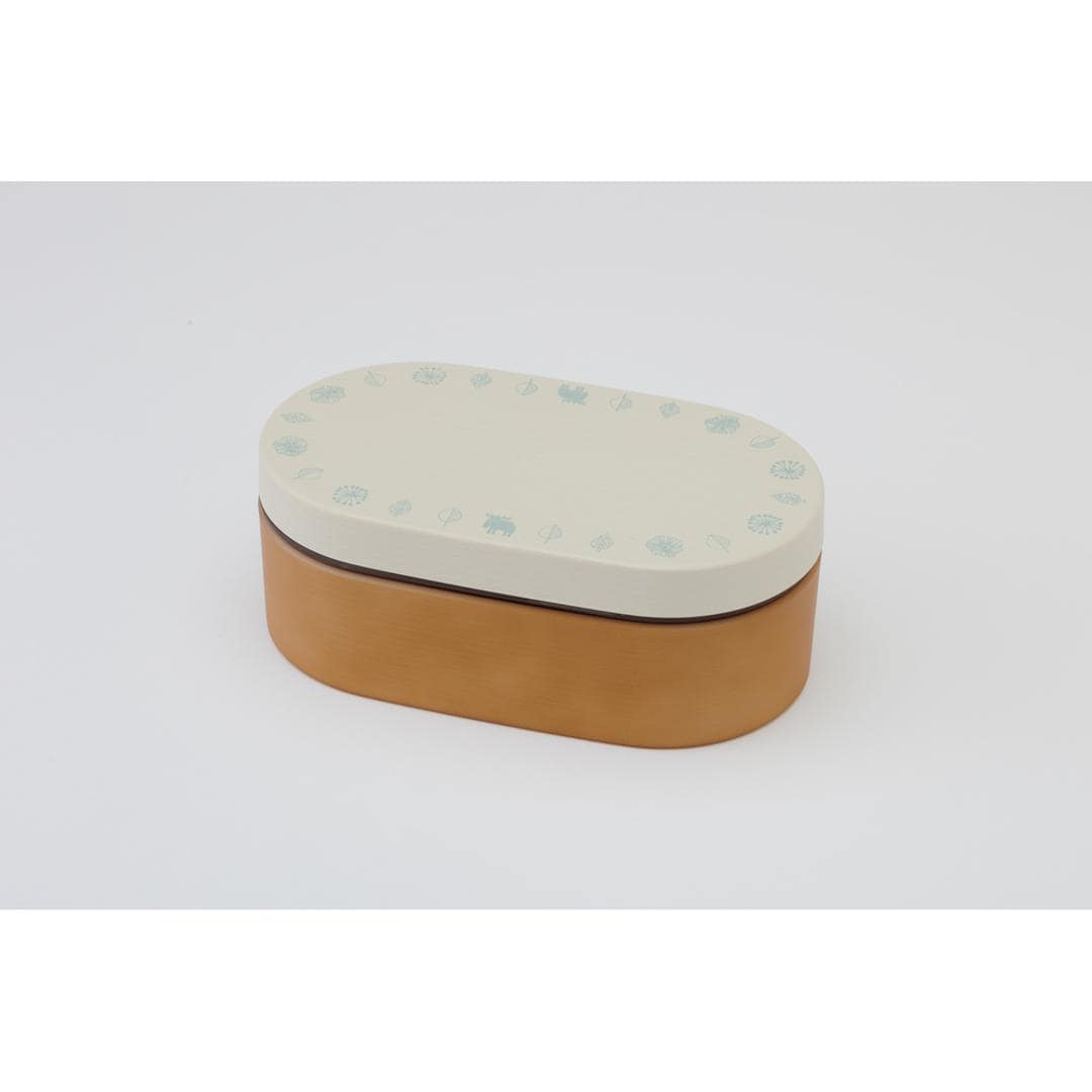 moz ランチボックス モズ 通販 日本製 弁当箱 小判型弁当箱 お弁当箱 1段 一段 女子 大人 おしゃれ 中ふたを外して 電子レンジ対応 中ふた以外 食洗機対応 女性 女の子 北欧 Nyttliv 木目調 お弁当グッズ 大人用弁当箱 キッチン用品 アイボリー ・