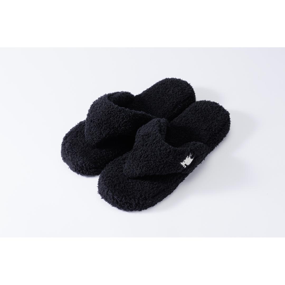 moz モズ スリッパ 室内 通販 Kurbits ルームスリッパ 室内履き パイルスリッパ 鼻緒 パイル レディース メンズ おしゃれ かわいい オシャレ ユニセックス 春 夏 秋 冬 シンプル 北欧雑貨 ブランド インテリア 小物 雑貨 可愛い ブラック Mサイズ(22.5-24.5cm)