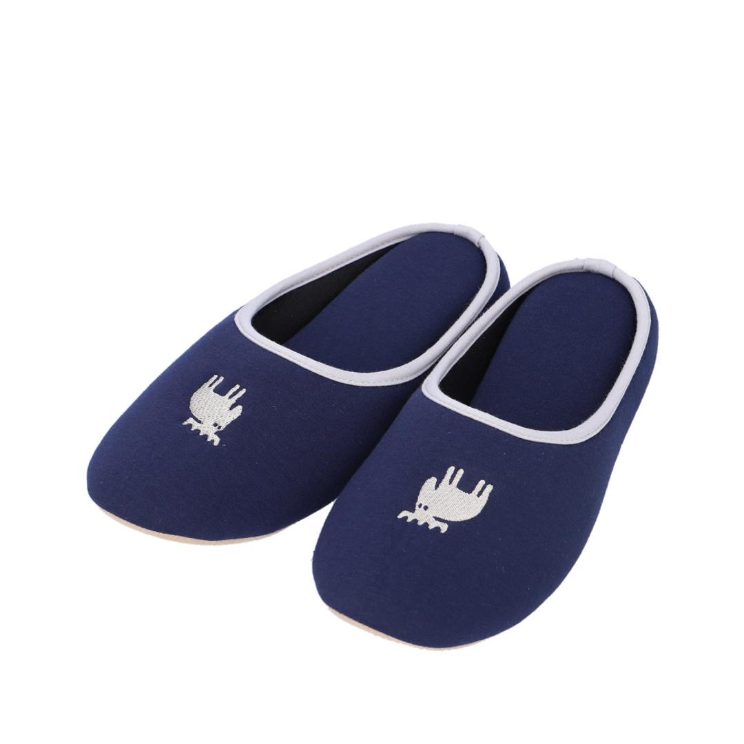 moz モズ スリッパ 携帯用 通販 Kurbits ルームスリッパ 室内履き 携帯スリッパ 室内 ヒールスリッパ 4cm レディース メンズ おしゃれ 大人 かわいい オシャレ シンプル ユニセックス 入学式 卒業式 北欧雑貨 ブランド インテリア 可愛い ネイビー Mサイズ(22.5-24.5cm)
