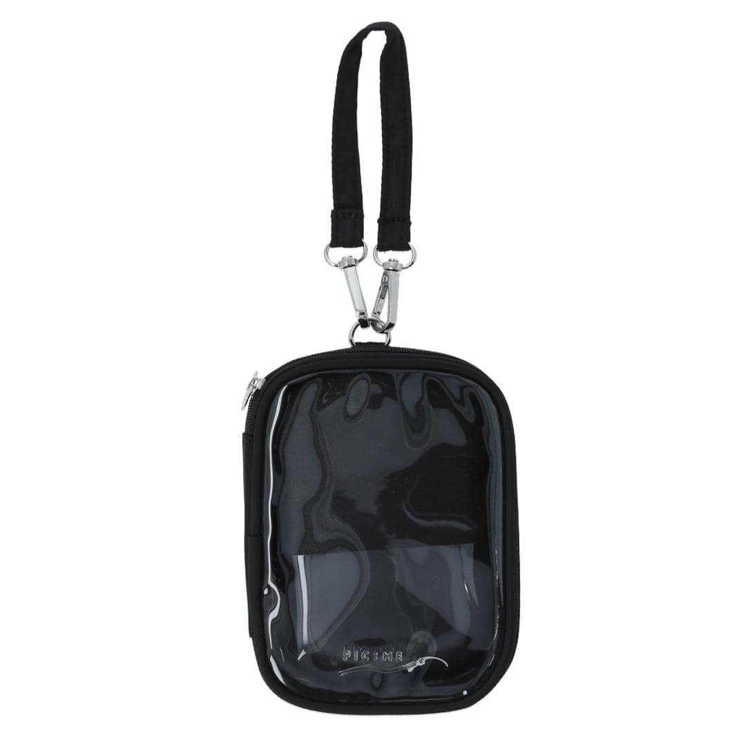 q-lia クーリア アクスタケース Mサイズ 通販 アクスタ アクリルスタンドケース マルチケース ポーチ ミニポーチ 収納ケース 収納 M キーホルダー 持ち運び クリア 透明 推し活 推し 推し色 ディープブラック ・