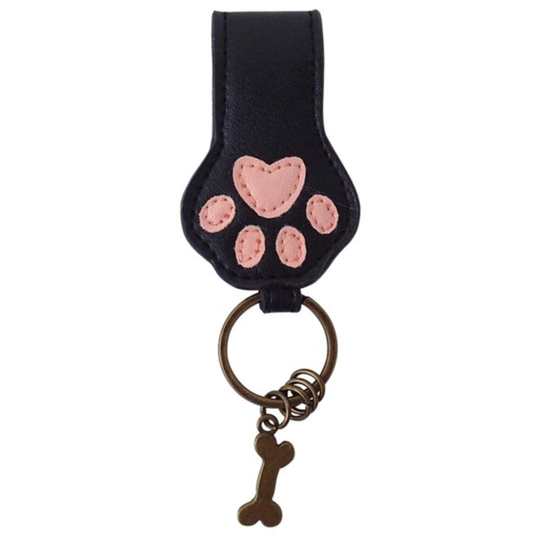 キーリング かわいい 通販 キーホルダー キーチャーム 肉球グッズ ブブリン カギ 鍵 かぎ マグネット付き 可愛い おしゃれ オシャレ レディース 女性 女の子 犬 イヌ いぬ アニマル 動物 ギフト プレゼント 犬グッズ グッズ 小物 生活雑貨 ブラック ・