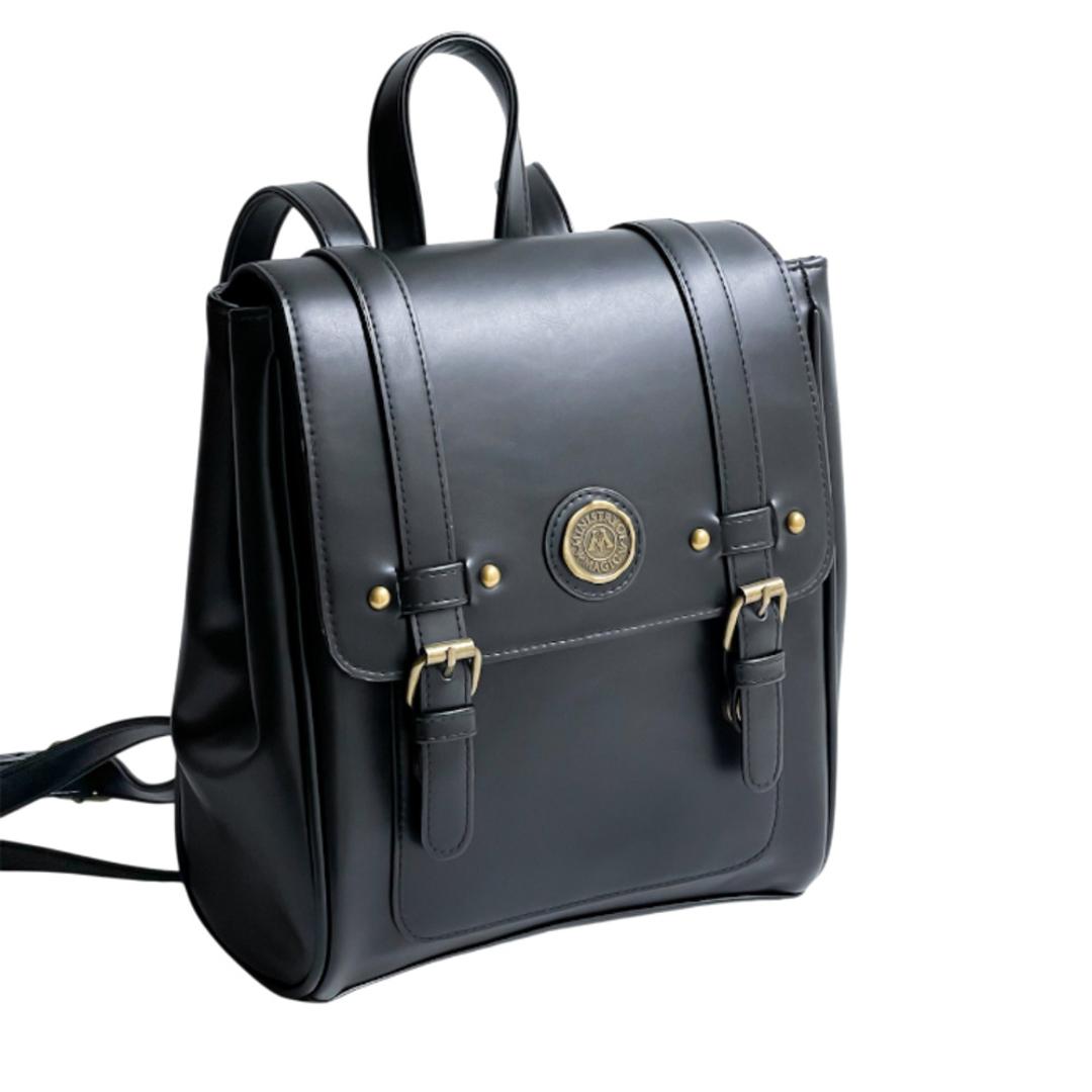 ハリーポッター リュック F241058 通販 サッチェルバッグ サッチェルリュック サッチェル バッグ FLAPPER Harry Potter コラボ グッズ 通学 通勤 おしゃれ かわいい 上品 魔法省 スタンプモチーフ ギフト 贈り物 レディースバッグ ブラック ・