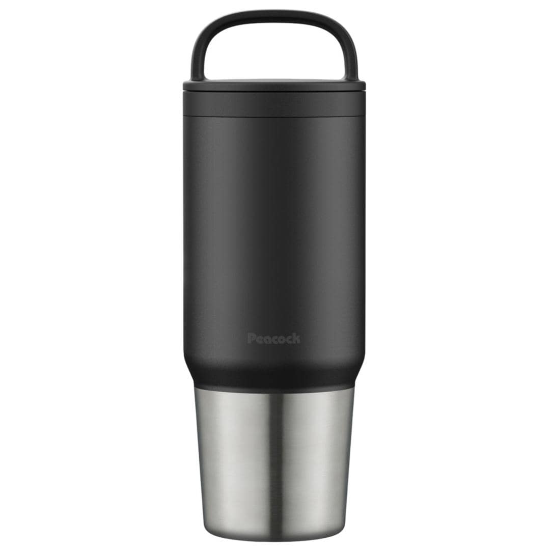 マグボトル 洗いやすい 800ml 通販 ステンレスボトル 直飲み水筒 スクリューボトル 直のみ マグ 食洗機対応 食洗器 ステンレス ハンドル付き 保冷 保温 おしゃれ ピーコック魔法瓶 大人用水筒 お弁当グッズ 弁当用品 キッチン用品 ブラック ・