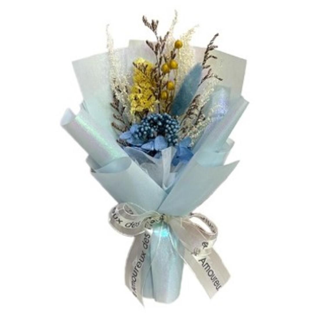 ブリザードフラワ- 通販 ドライフラワー フラワーギフト 花束 お花 花 フラワーアレンジメント フラワー かわいい おしゃれ 結婚祝い 新築祝い 玄関 リビング 引越し祝い インテリア 退職 退職祝い アムール・デ・フルール ギフト 引っ越し祝い ブルー ・