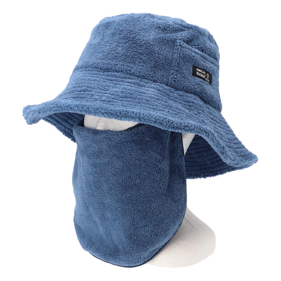 サウナハット マスク付 通販 サウナ帽子 サウナキャップ サウナ ハット キャップ 帽子 パイル地 ふんわり マスク 取り外し可能 つばが長い 深い 断熱性 AMICAL.Schlaf アミカル シェラフ キャンプ アウトドア NAVY ・