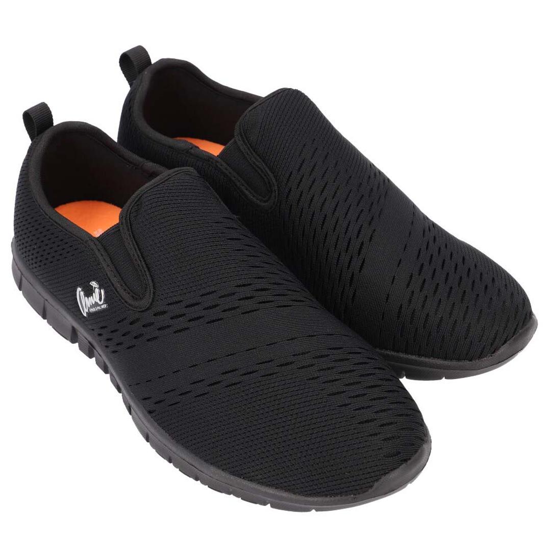 アーノルドパーマー スリッポン Arnold Palmer AN0902 通販 スニーカー レディース 紐なしスニーカー 軽量 軽い 紐なし ひもなし メッシュ 蒸れにくい 履きやすい 歩きやすい 疲れにくい 通学 低反発 衝撃吸収 ウォーキング フィットネス スポーツ 靴 シューズ レディース靴 オールブラック 【即日発送】22.5cm