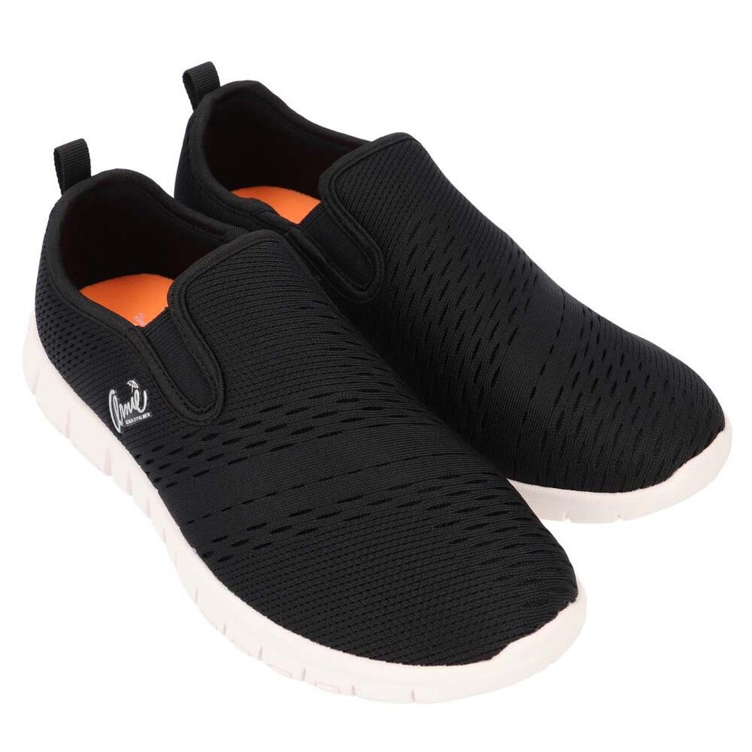 アーノルドパーマー スリッポン Arnold Palmer AN0902 通販 スニーカー レディース 紐なしスニーカー 軽量 軽い 紐なし ひもなし メッシュ 蒸れにくい 履きやすい 歩きやすい 疲れにくい 通学 低反発 衝撃吸収 ウォーキング フィットネス スポーツ 靴 シューズ レディース靴 ブラック 【即日発送】22.5cm