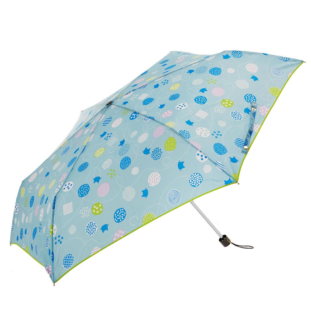 折りたたみ傘 55cm ATTAIN アテイン 通販 折り畳み傘 55センチ レディース メンズ 軽い 軽量 手開き 6本骨 安全ろくろ シンプル おしゃれ カラフル かわいい 女性 男性 三つ折り 3段折り ストライプ 縞々 しましま 5185.ネコサックス ・