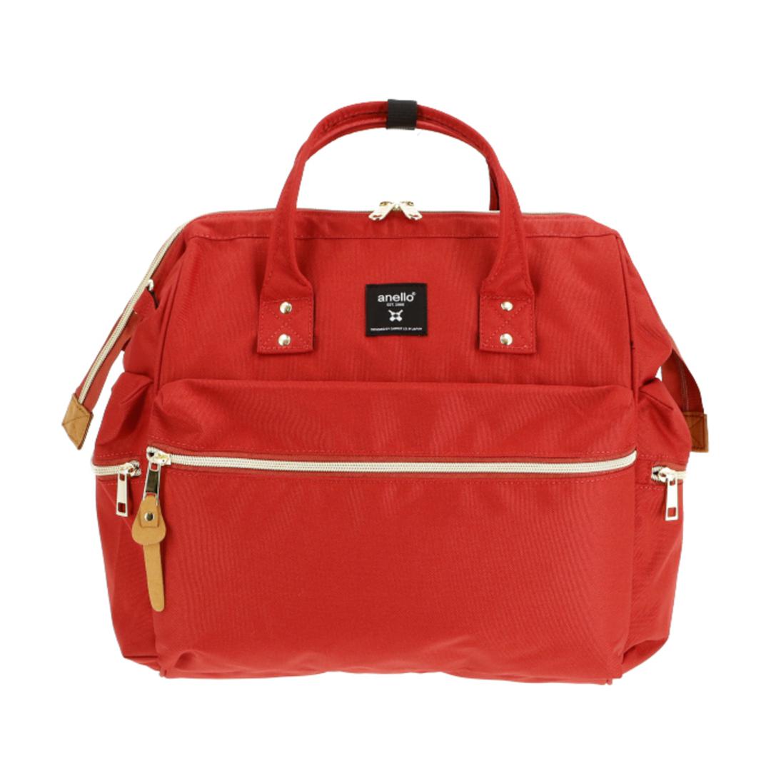 アネロ 3way リュック 撥水 通販 10ポケット レディース 2way ショルダーバッグ 通勤 通学 A4 斜めがけ 肩掛け ブランド anello おしゃれ 大人 かわいい シンプル 無地 CROSS BOTTLE クロスボトル はっ水リプリーブ REPREVE 口金3WAYボストン ATC3332R ATC3332R DOR.ダークオレンジ ・