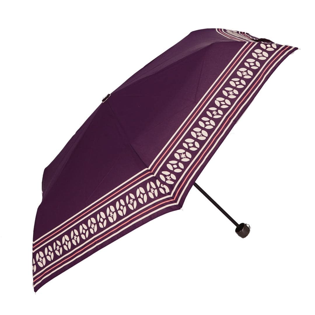 折りたたみ傘 レディース 通販 おしゃれ 折り畳み傘 55cm 雨傘 ブランド コンパクト ミニ傘 6本骨 かわいい 軽量 婦人傘 母の日プレゼント 傘 ギフト かさ カサ レイングッズ フォークロア風/25パープル ・