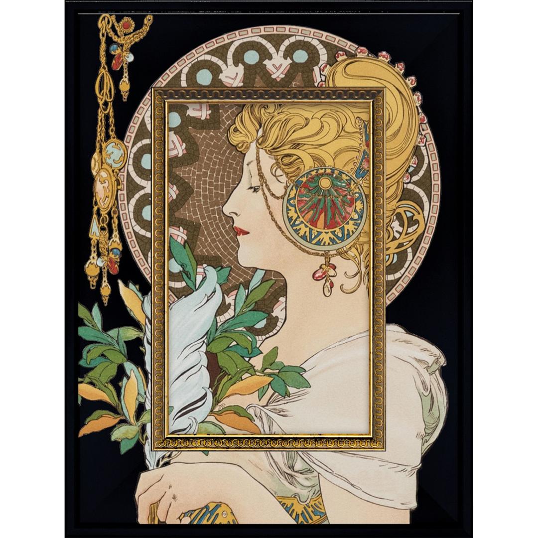 玄関 絵画 壁掛け 額入り 通販 BA-040 アートフレーム アートパネル アートボード アートポスター 名画 作品 壁掛けアート 壁飾り アート 芸術 おしゃれ シック リビング 寝室 新築祝い ウォールデコレーション 美術品 インテリア ユーパワー アールヌーボー/羽根 ・