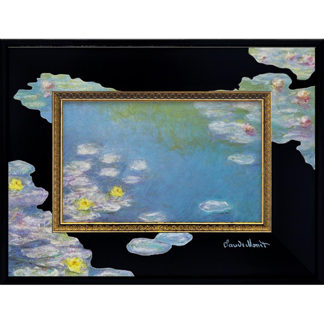 玄関 絵画 壁掛け 額入り 通販 BA-040 アートフレーム アートパネル アートボード アートポスター 名画 作品 壁掛けアート 壁飾り アート 芸術 おしゃれ シック リビング 寝室 新築祝い ウォールデコレーション 美術品 インテリア ユーパワー モネ/睡蓮 ・