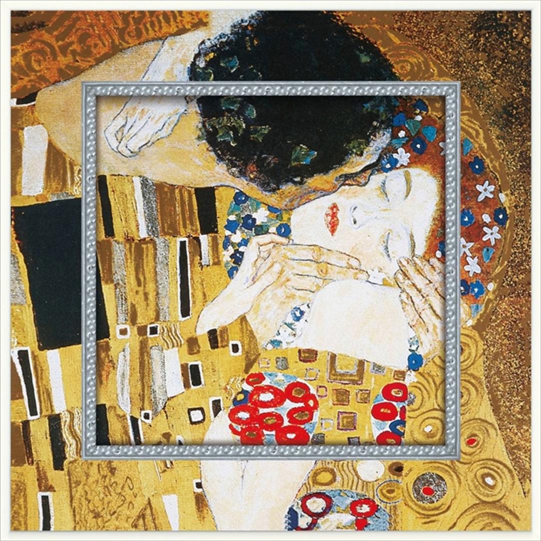 玄関 絵画 壁掛け 額入り 通販 BA-050 アートフレーム アートパネル アートボード アートポスター 名画 作品 壁掛けアート 壁飾り アート 芸術 おしゃれ シック リビング 寝室 新築祝い ウォールデコレーション 美術品 インテリア ユーパワー クリムト/ザ・キス ・