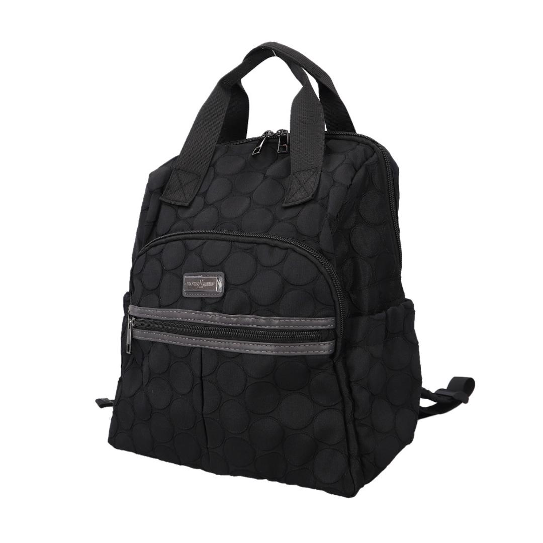 シニア リュック レディース 通販 リュックサック おしゃれ デイパック レディースリュック レディースバッグリュック バッグ バック 軽い 軽量 シニアリュックサック 持ち手 ポリエステル ファスナー かわいい 可愛い 70代 60代 祖母 高齢者 敬老の日 1416ブラック ・