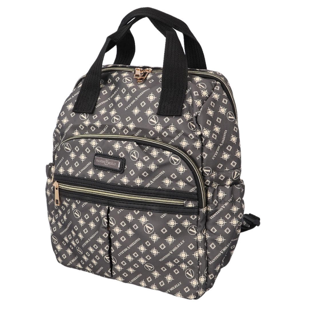 シニア リュック レディース 通販 リュックサック おしゃれ デイパック レディースリュック レディースバッグリュック バッグ バック 軽い 軽量 シニアリュックサック 持ち手 ポリエステル ファスナー かわいい 可愛い 70代 60代 祖母 高齢者 敬老の日 グレー ・