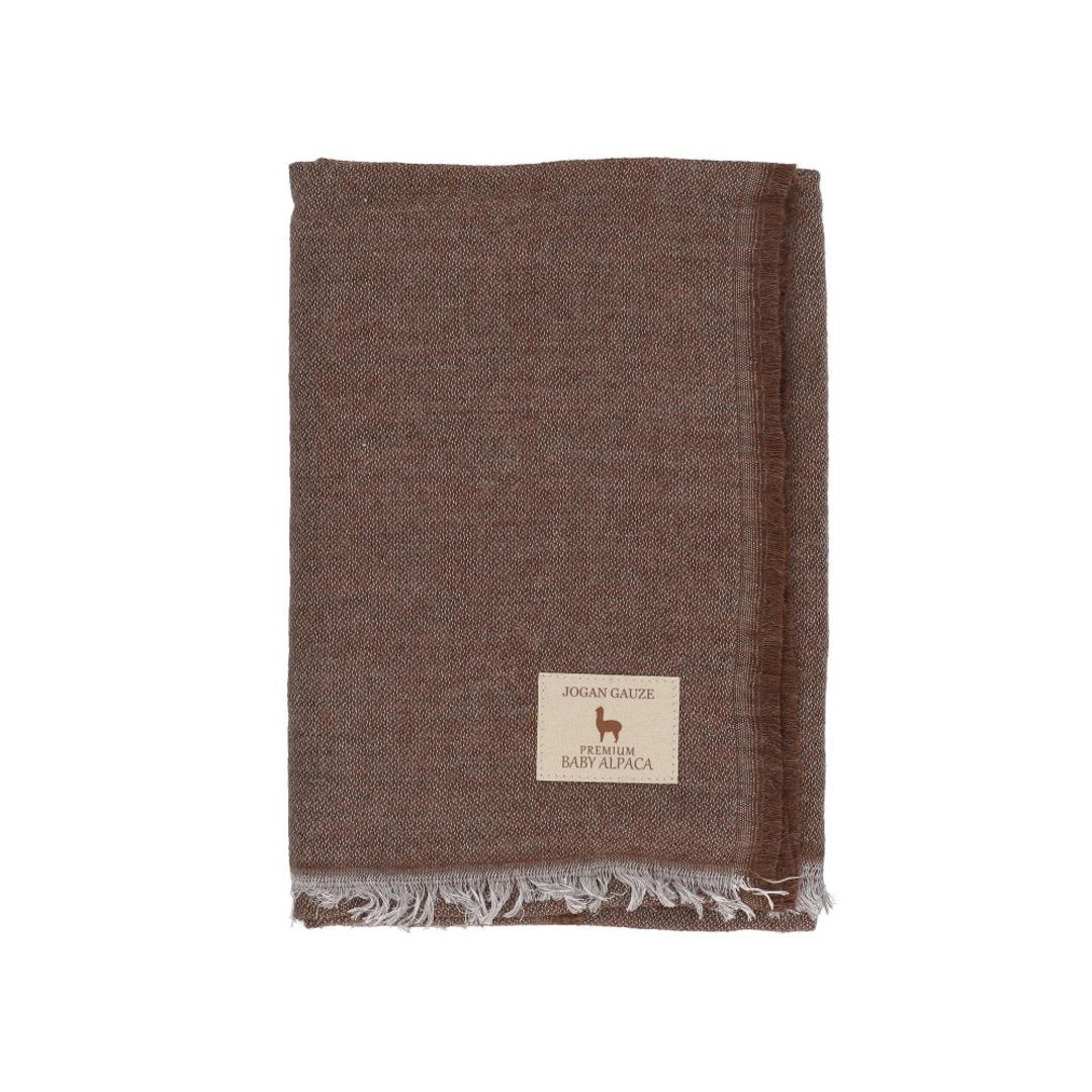 アルパカ ガーゼストール 通販 ストール ガーゼ ショール マフラー ネックウォーマー 大判 ひざ掛け 滑らか 軽い 柔らかい やわらかい あったか あたたかい 暖かい シンプル 無地 レディース メンズ 男女兼用 冬 ギフト 贈りもの ブラウン ・