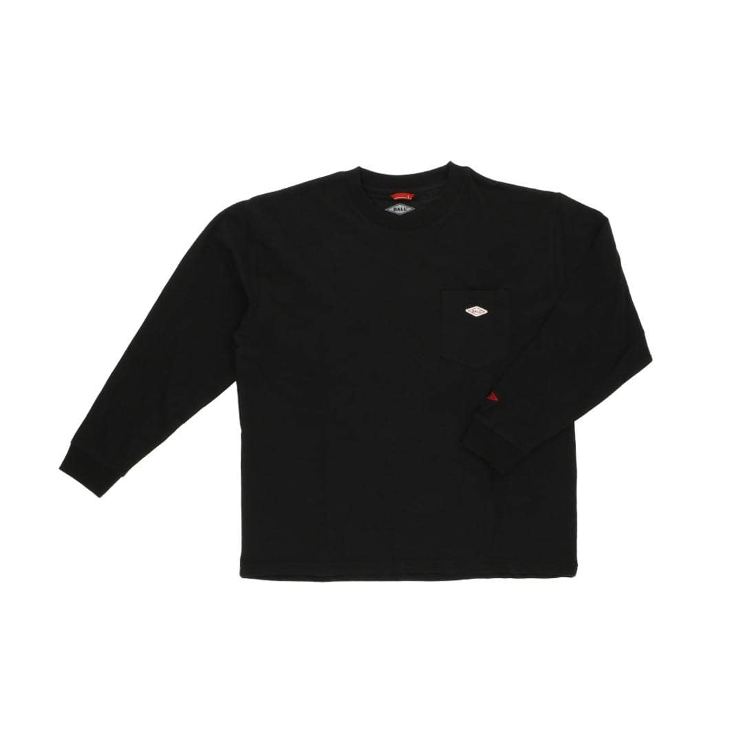 tシャツ 長袖 メンズ 通販 長袖Tシャツ ポケット トップス ワンポイント 男性 おしゃれ カジュアル シンプル クルーネック オールシーズン 通気性 重ね着 レイヤード 通学 メンズファッション キャンプ アウトドア ギフト 贈り物 99BLACK Mサイズ