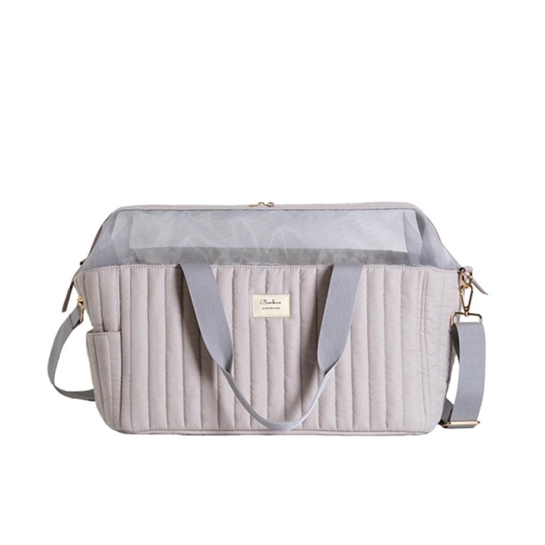 ペットキャリーバッグ 通販 ペットキャリー ペット キャリー キャリーバッグ キャリーケース ドライブキャリー 小型犬 犬 猫 折りたたみ お出かけ 旅行 通院 防災 NATURAL design ナチュラルデザイン 可愛い かわいい おしゃれ グレー ・