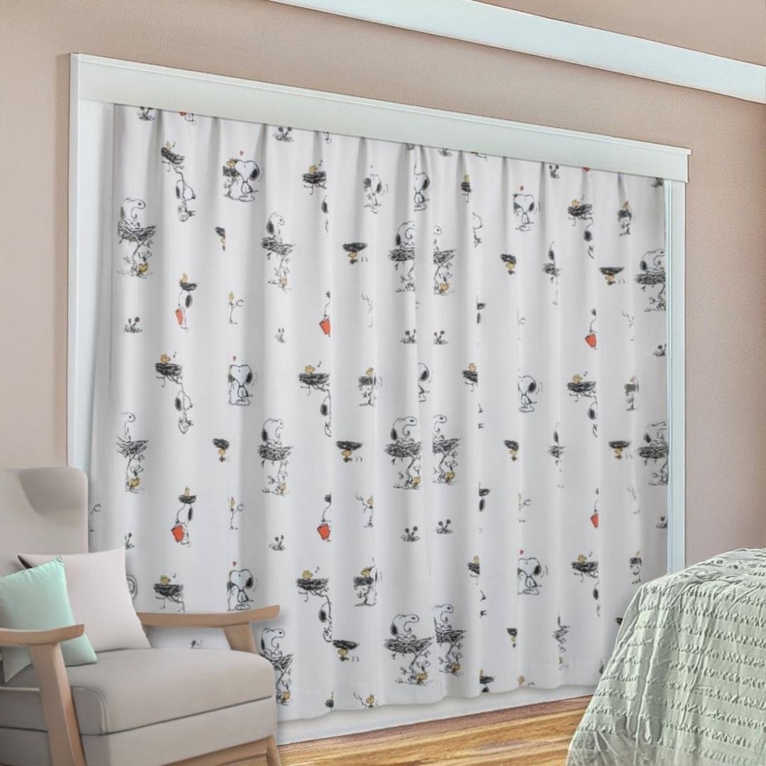 カーテン 遮光2級 2枚セット 通販 ドレープカーテン 2枚組 柄 2級遮光 遮熱 2級 遮光 キャラクター 幅100 丈178 100 178 幅 100センチ 178×100 UVカット 洗える 洗濯 子供部屋 女の子 男の子 大人 かわいい おしゃれ スヌーピー ・