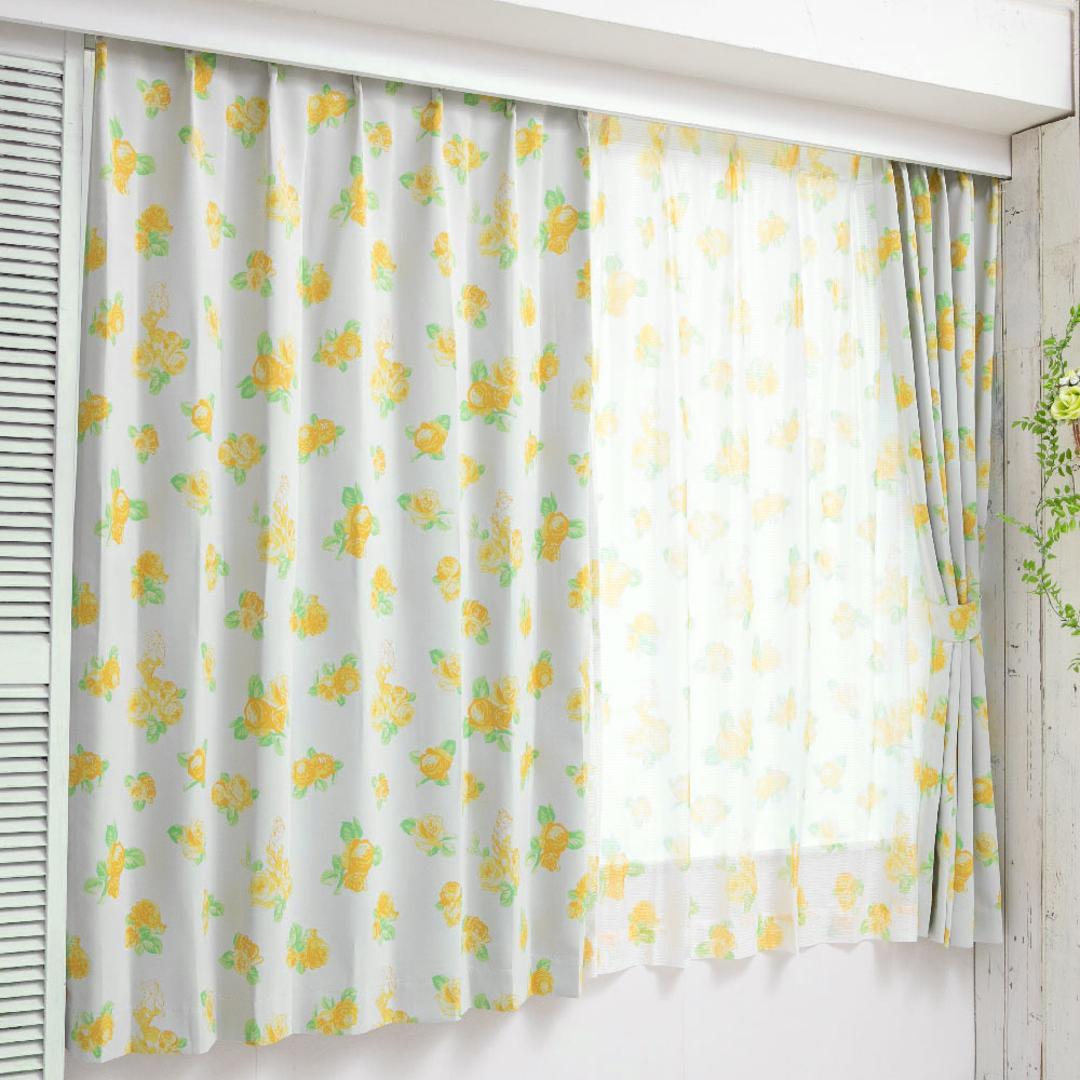 カーテン 2枚セット 通販 かわいい 可愛い 遮光 ディズニー おしゃれ 女の子 ラプンツェル 2枚組 遮光2級 100×135 幅100cm 丈135cm 子供部屋 プリンセス 大人 向け 洗える SB634Dベル総柄 ・