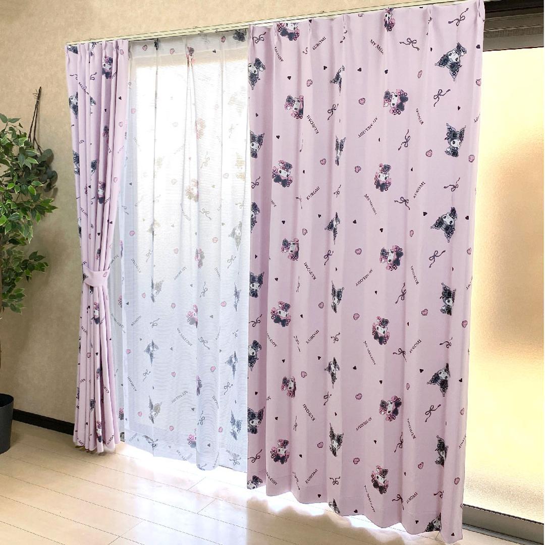 カーテン 2枚セット 通販 かわいい 可愛い 遮光 ディズニー おしゃれ 女の子 ラプンツェル 2枚組 遮光2級 100×135 幅100cm 丈135cm 子供部屋 プリンセス 大人 向け 洗える SB617Sクロミ&マイメロディ ・