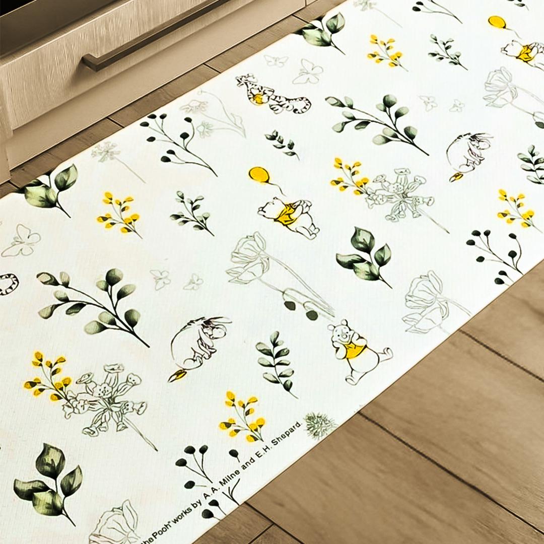 キッチンマット 拭ける 180cm 通販 キッチン マット 180 45 台所マット 台所 敷き物 足元マット 45×180cm PVC おしゃれ キャラクター かわいい 敷物 新生活 滑り止め 敷きもの disney ディズニー キッチンファブリック プーさん ・