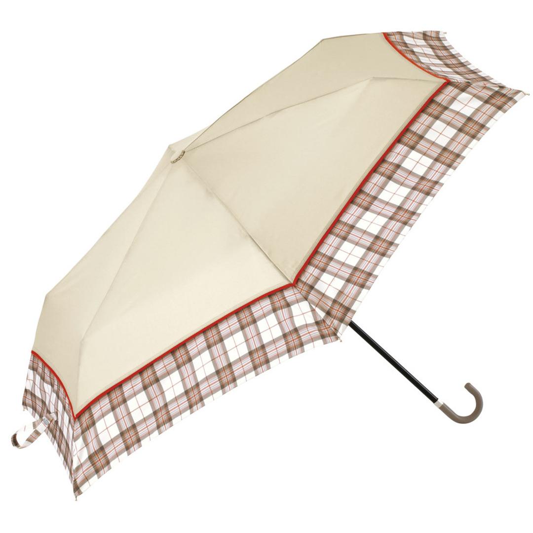 because 傘 ビコーズ 通販 晴雨兼用傘 折りたたみ傘 カサ かさ レディース 晴雨兼用 雨傘 撥水 雨具 UVカット おしゃれ かわいい オシャレ 可愛い シンプル お洒落 上品 50cm 手開き 通勤 通学 女性 女子 大人 ファッション小物 プレーンチェックグレージュ ・
